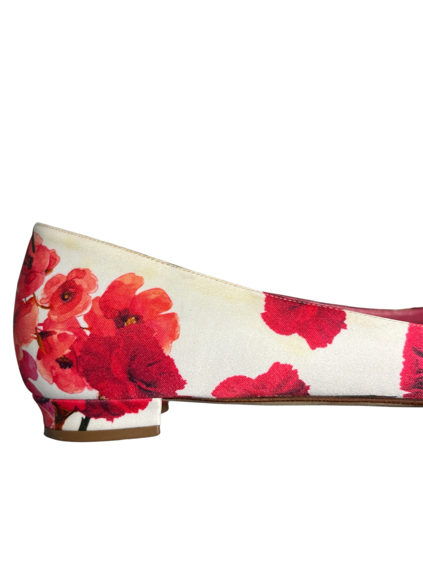 Manolo Blahnik Floral Hangisi Ballerina Flats 10mm (size 39,5)