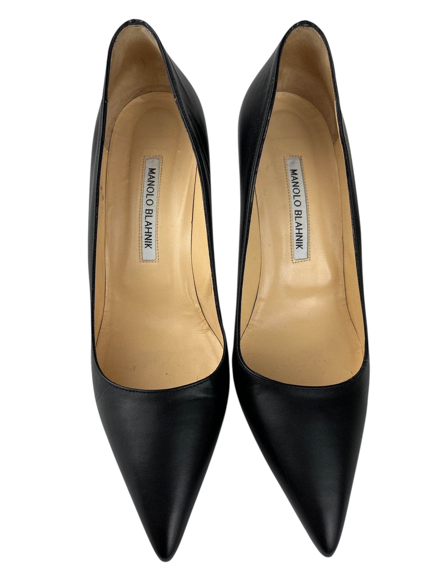 Manolo Blahnik Black 70 Calf Leather Pumps (EU 39,5)