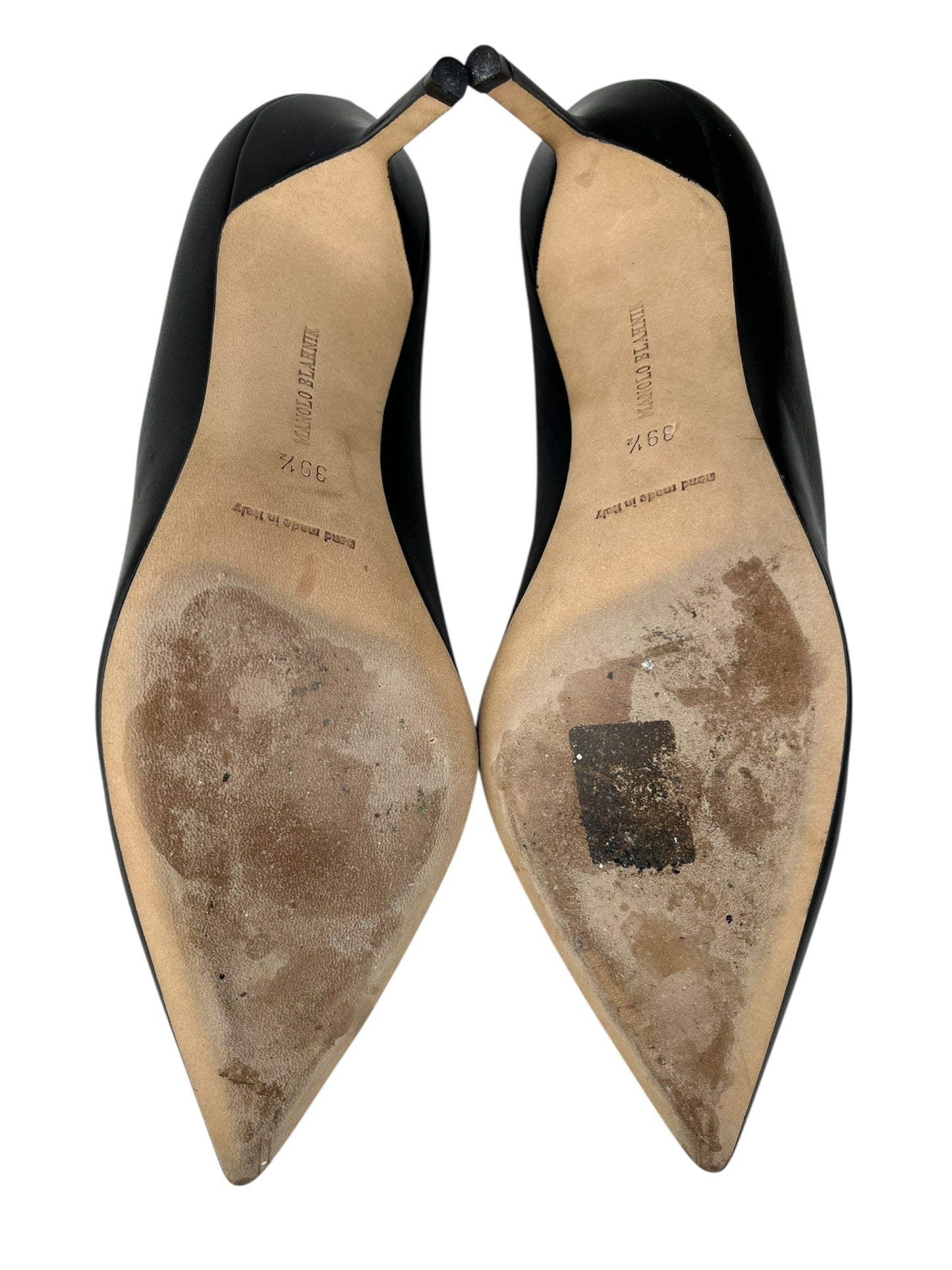 Manolo Blahnik Black 70 Calf Leather Pumps (EU 39,5)