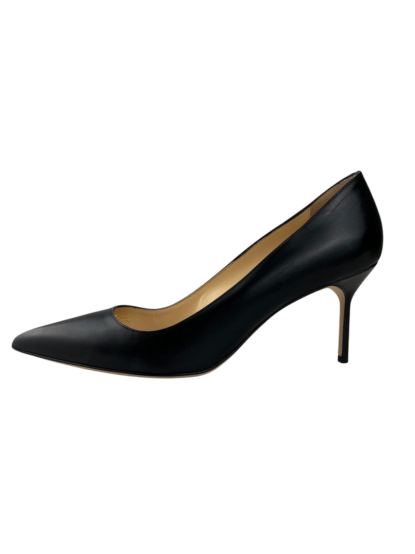 Manolo Blahnik Black 70 Calf Leather Pumps (EU 39,5)