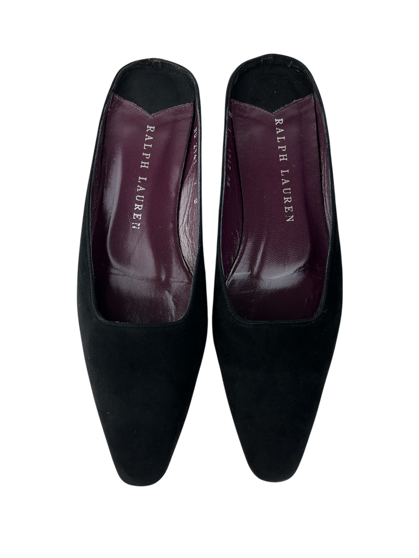 Ralph Lauren Collection Black Suede Mules (US 7B/EU 37)
