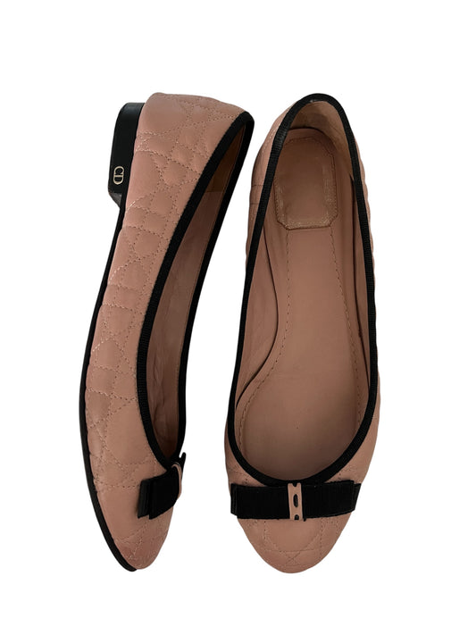 Christian Dior Blush Pink Quilted Cannage Leather My Dior Ballet Flats (size 38,5)