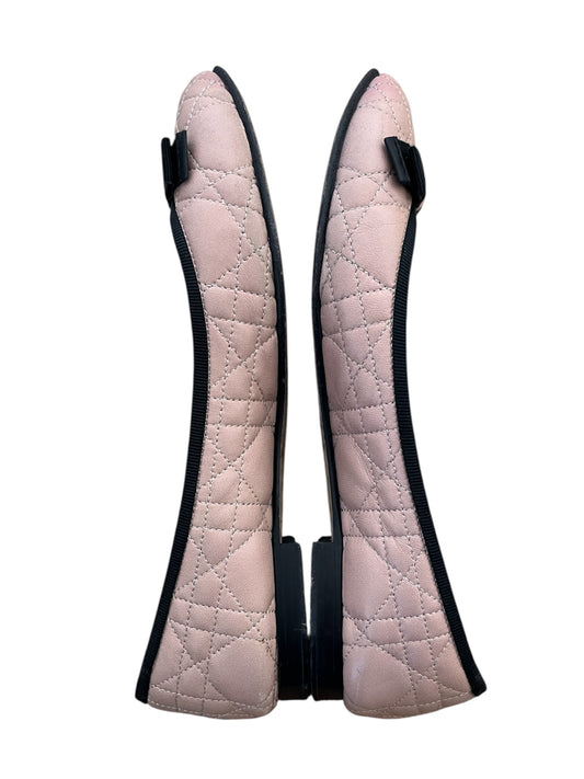 Christian Dior Blush Pink Quilted Cannage Leather My Dior Ballet Flats (size 38,5)