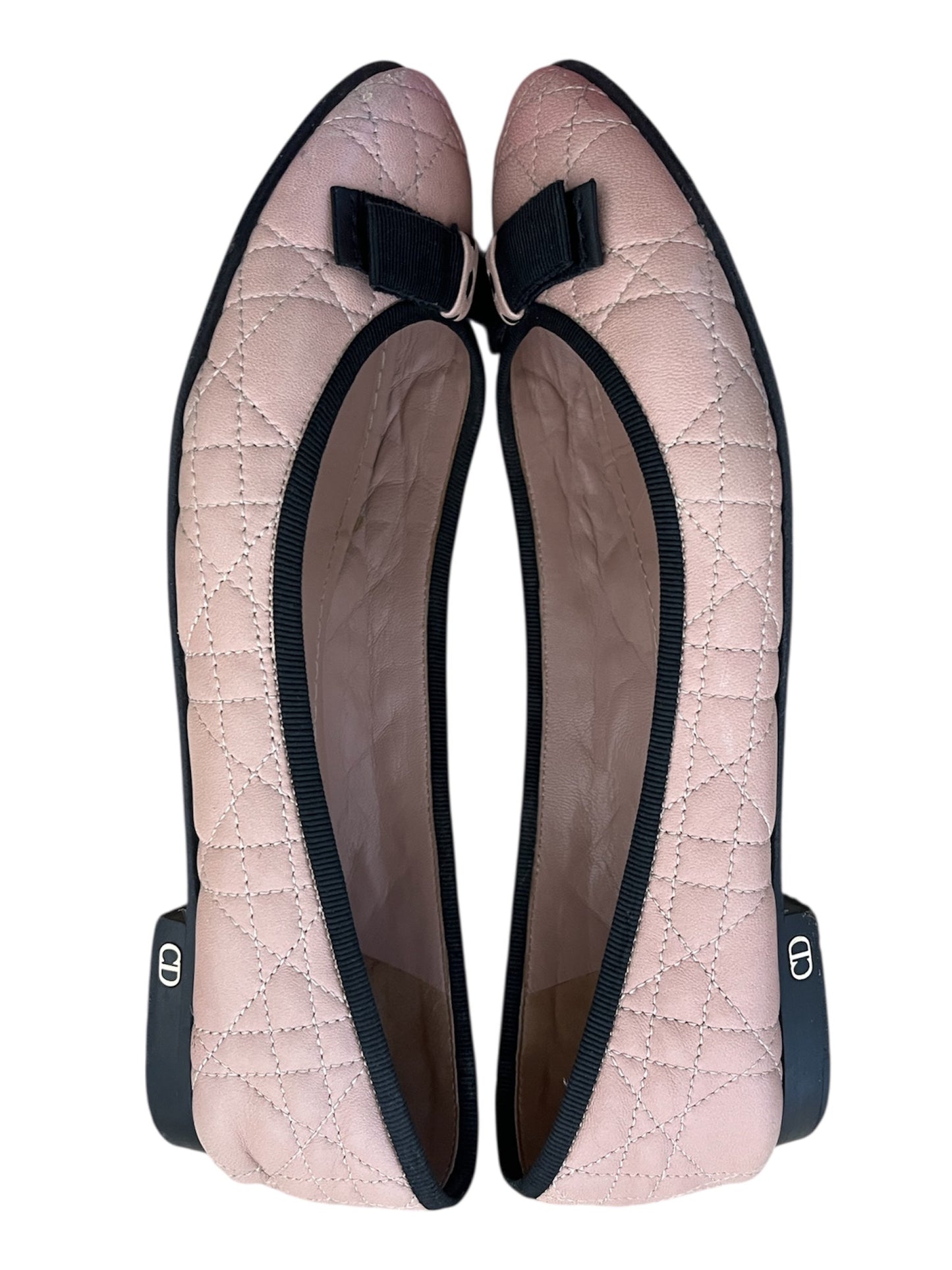 Christian Dior Blush Pink Quilted Cannage Leather My Dior Ballet Flats (size 38,5)