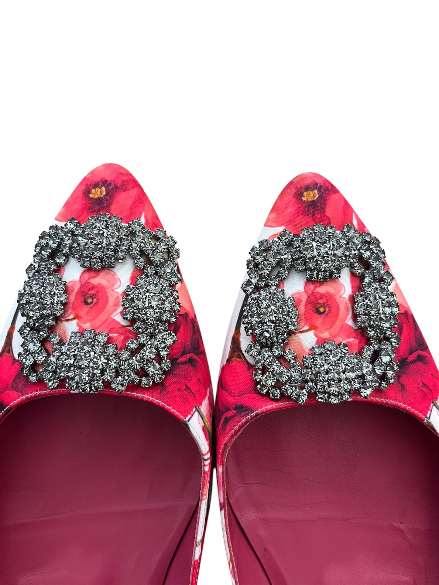 Manolo Blahnik Floral Hangisi Ballerina Flats 10mm (size 39,5)