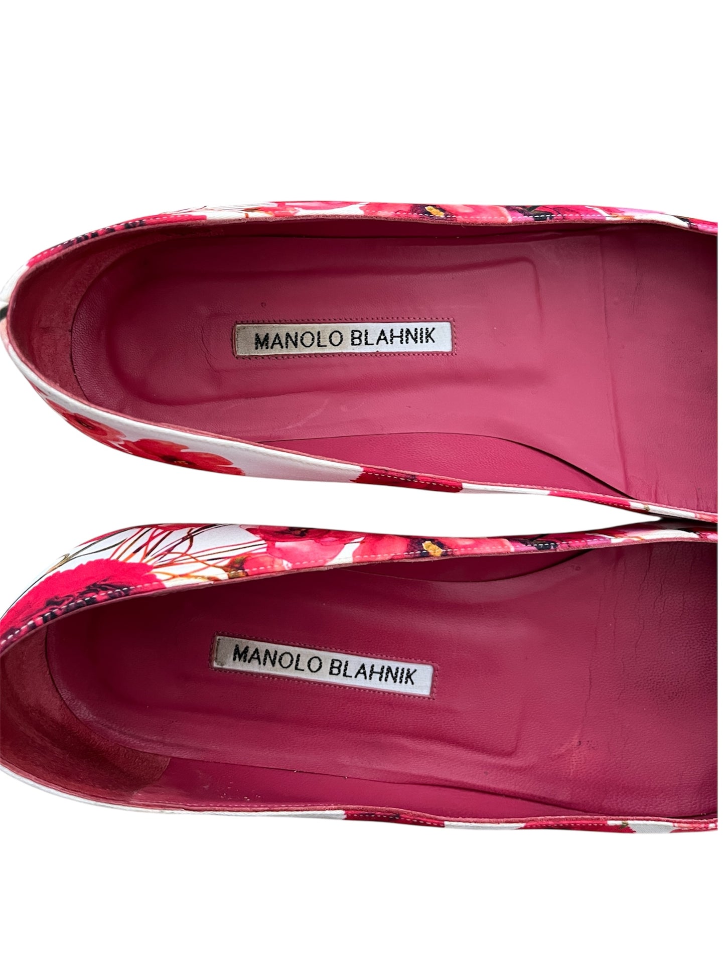 Manolo Blahnik Floral Hangisi Ballerina Flats 10mm (size 39,5)