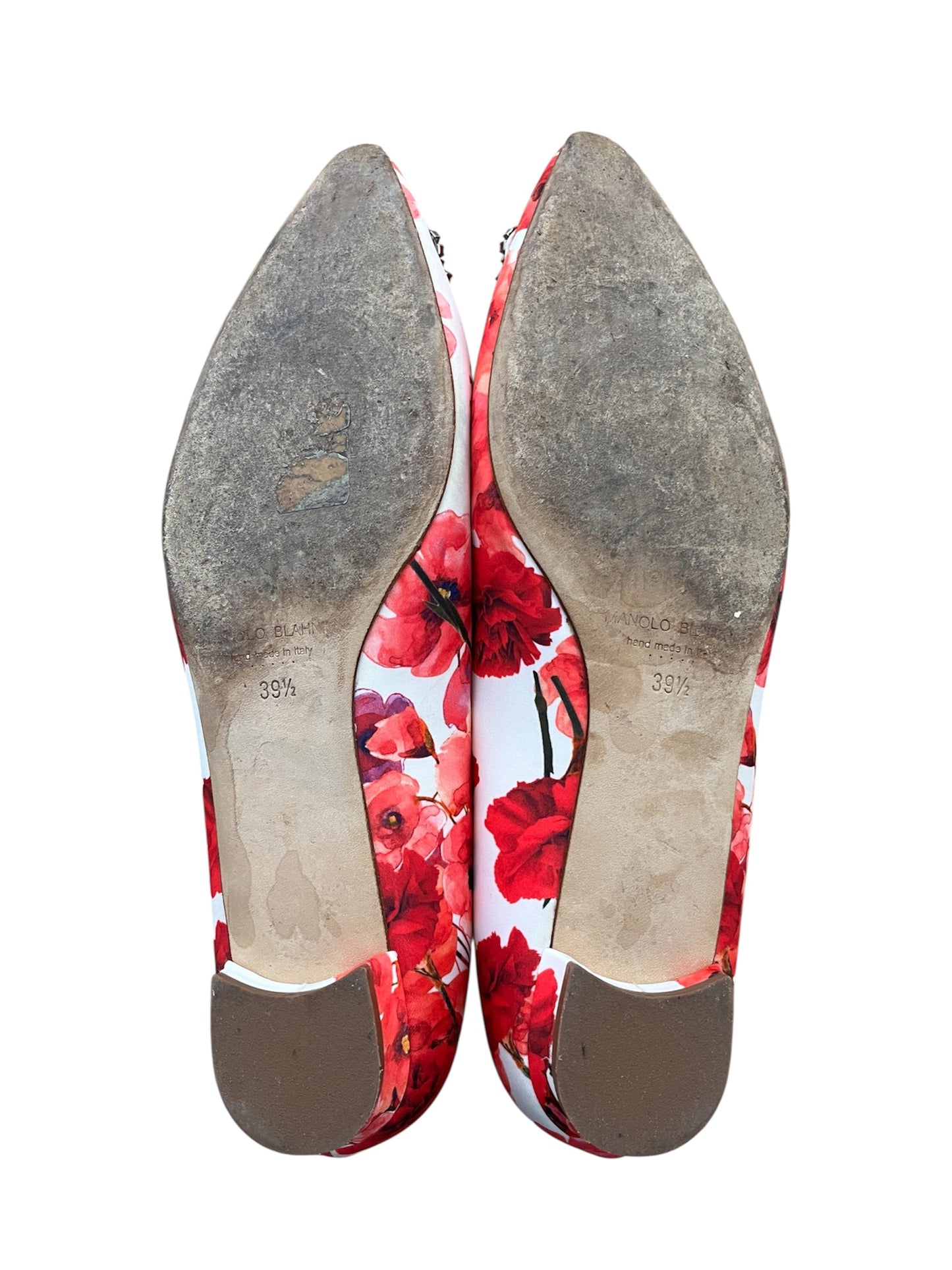 Manolo Blahnik Floral Hangisi Ballerina Flats 10mm (size 39,5)